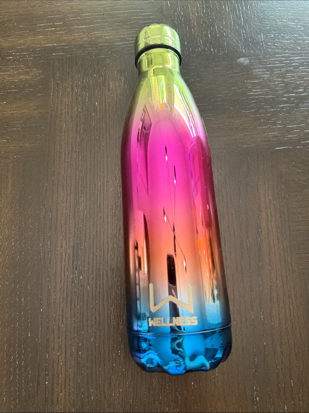 Gradient Stainless Steel Water Bottle - Pink/Blue/Gold
